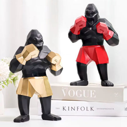 Escultura Decorativa Gorilla Boxer 24cm Conceito 