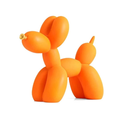 Escultura Doggy Balloon Matte Resina - 0009 YuDome Laranja 