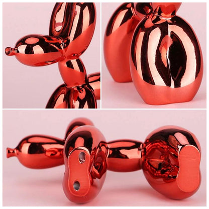 Escultura Doggy Balloon Mini 10x10cm para Sala, Escritório, Consultório Resina - 0014 Conceito 