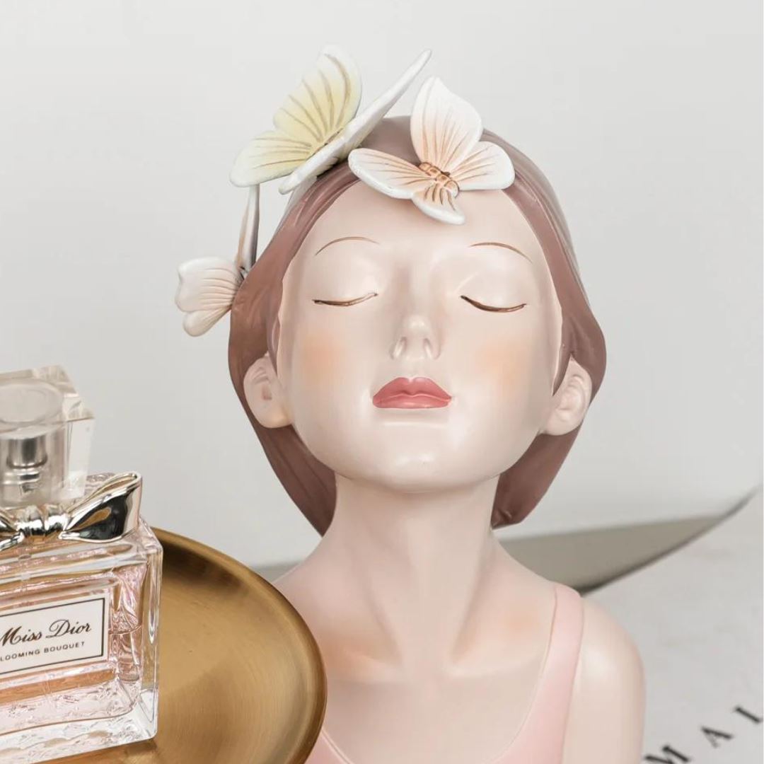 Escultura e Aparador com Bandeja Bella Butterfly - 27cm – Conceito