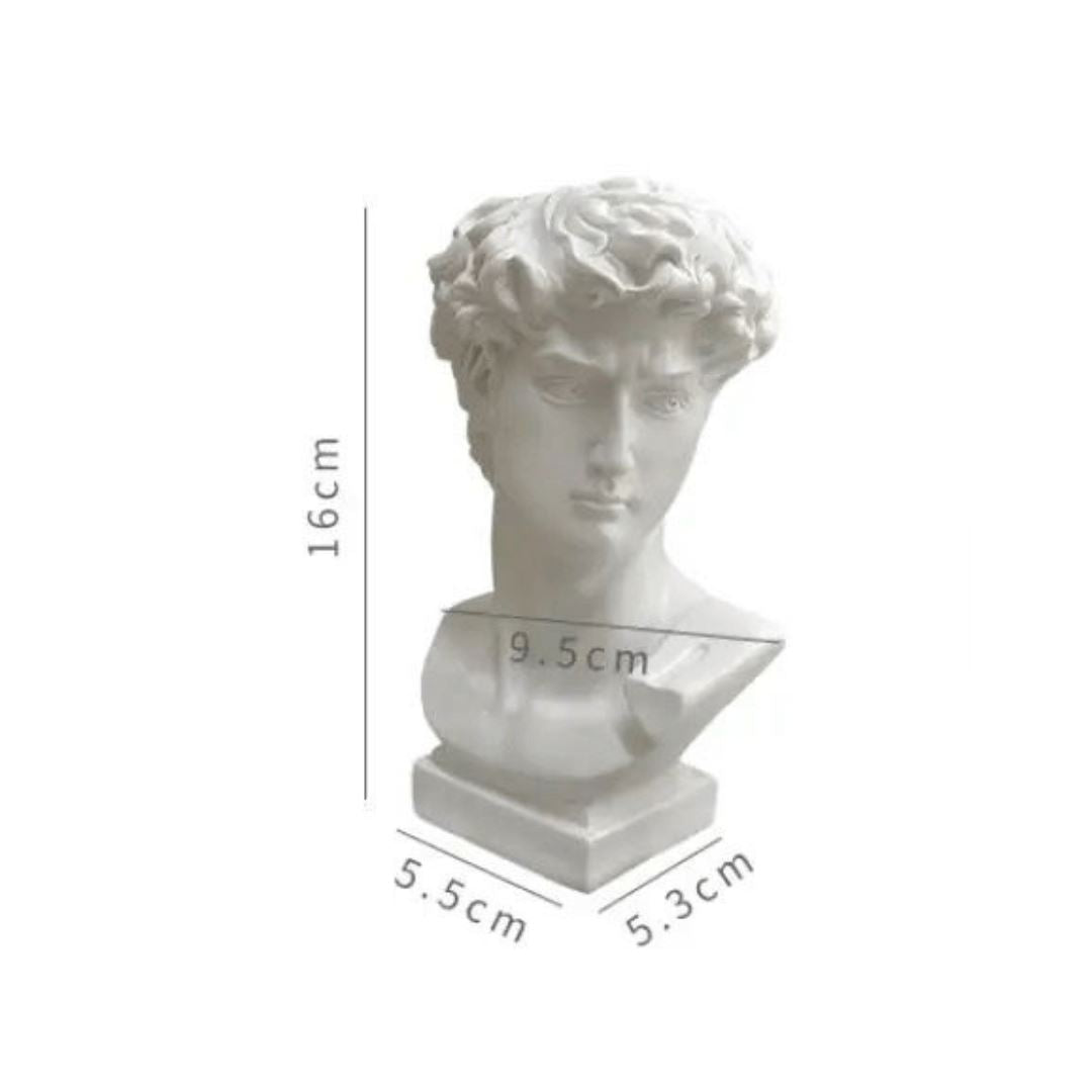 Escultura e Vaso Decorativo David Michelangelo Conceito 