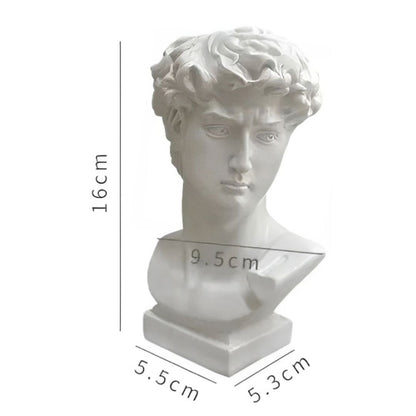 Escultura e Vaso Decorativo David Michelangelo Resina - 0049 Conceito 