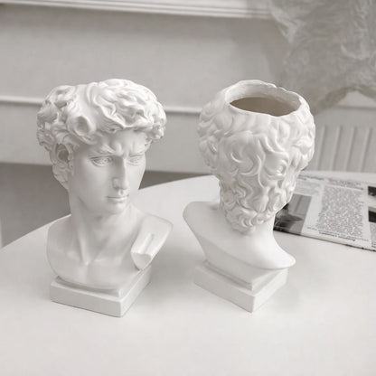Escultura e Vaso Decorativo David Michelangelo Resina - 0049 Conceito 