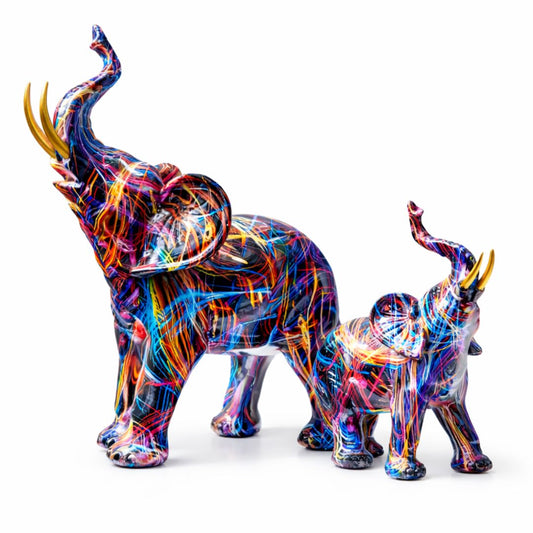 Escultura Elefante Grafite Street & Colors Grafite - 0012 Conceito 