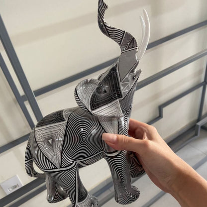 Escultura Elefante Pintura Origami Conceito 