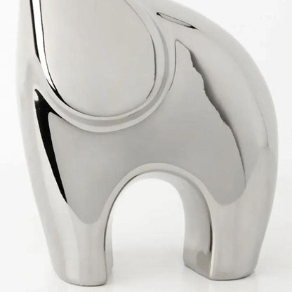 Escultura Família Elefante Brilhante (03 Peças) Resina - 0077 Conceito 