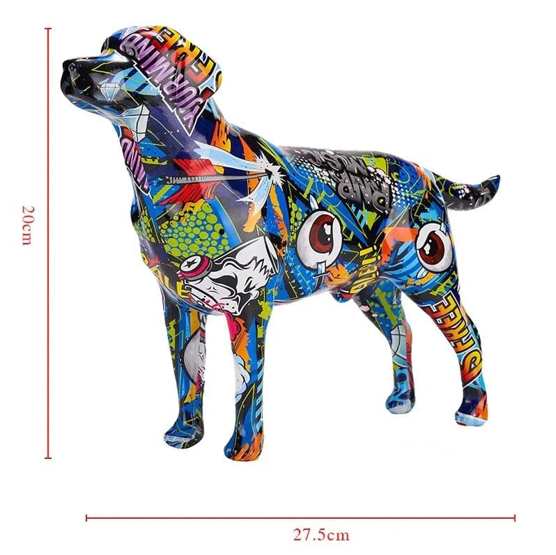 Escultura Labrador Grafite Street & Colors Conceito 