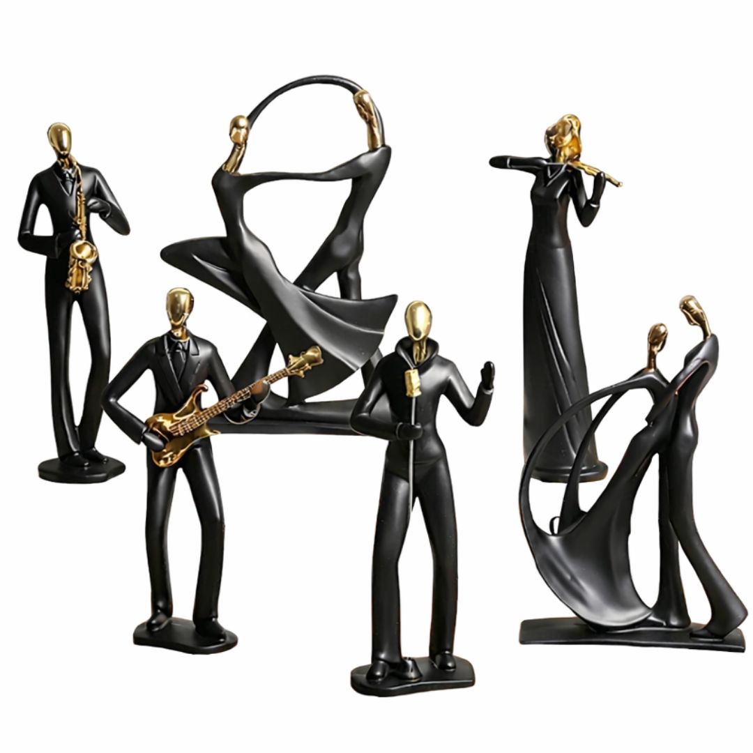 Escultura Minimalista e Moderna Cia Musical Resina - 0027 Conceito 