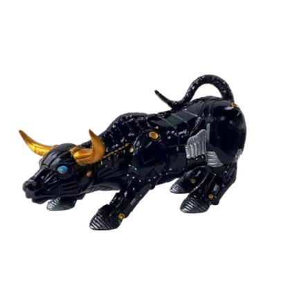 Escultura Moderna Touro Negro Conceito 