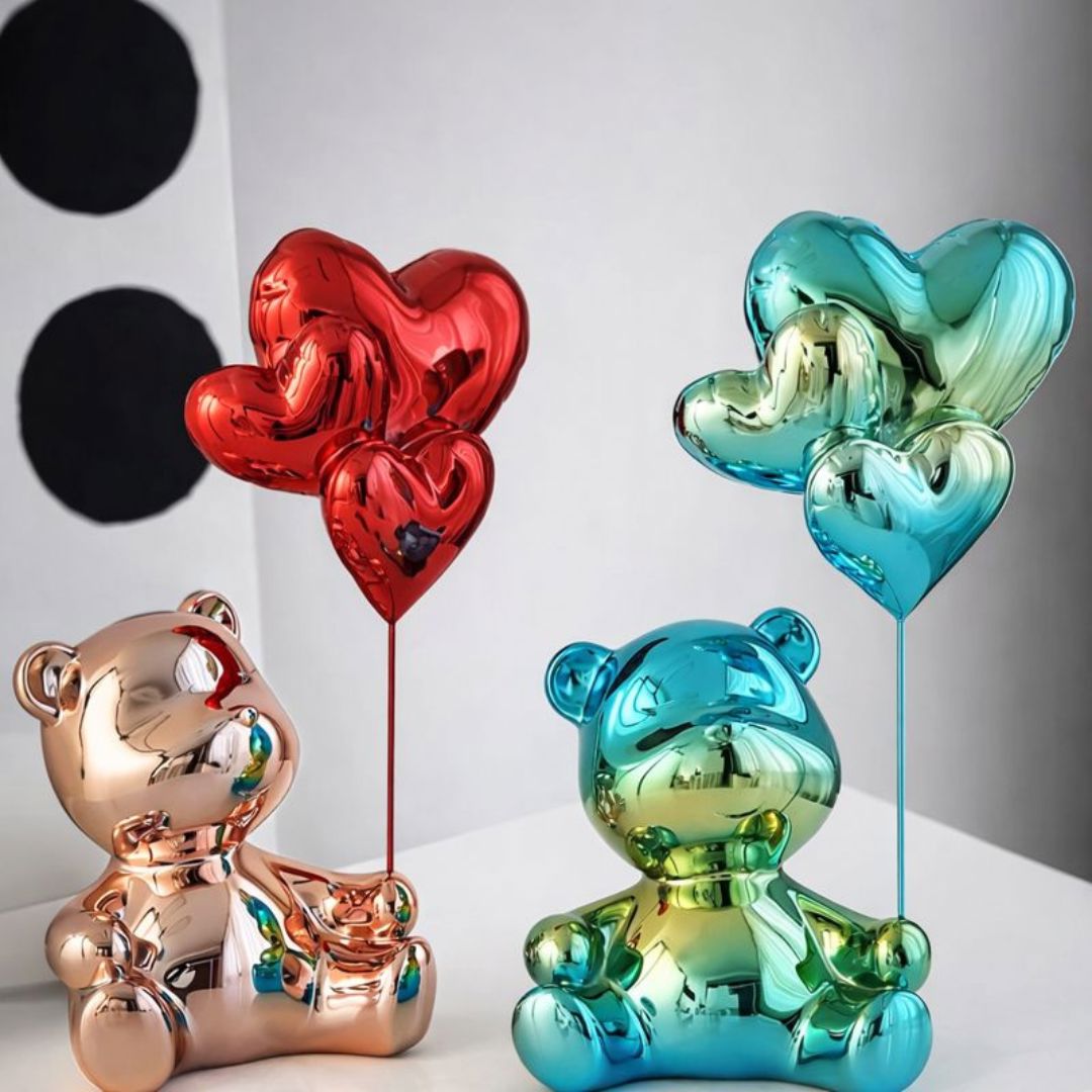 Escultura Namorados In Love - Litle Bear Resina - 0028 Conceito 