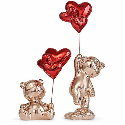 Escultura Namorados In Love - Litle Bear Resina - 0028 Conceito 