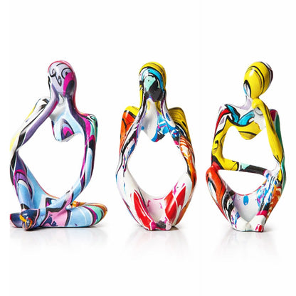 Escultura Pensador Grafite Street & Colors Conceito 