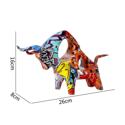 Escultura Touro Vazado Grafite Street & Colors Grafite - 0023 Conceito 