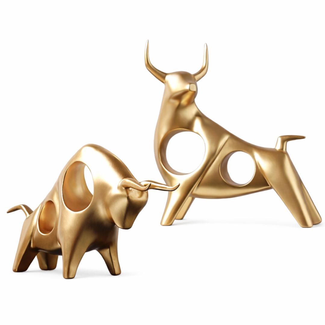 Escultura Touro Vazado Moderno Resina - 0035 Conceito 