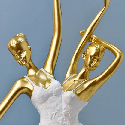 Esculturas Bailarinas Dourada em Resina Ballet Grace Collection Resina - 0081 Conceito 