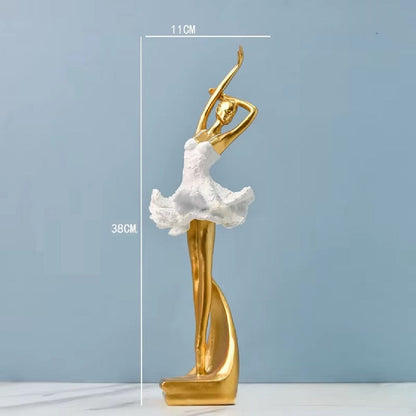 Esculturas Bailarinas Dourada em Resina Ballet Grace Collection Resina - 0081 Conceito Modelo 3 
