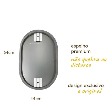Espelho Decorativo Geométrico Oval Side Mirror Conceito 
