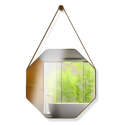 Espelho Decorativo Octagonal Beady Suspenso de Parede Conceito Caramelo 