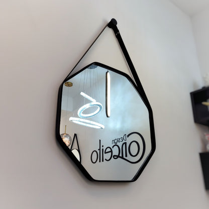 Espelho Decorativo Octagonal Beady Suspenso de Parede Espelho - 0002 Conceito 