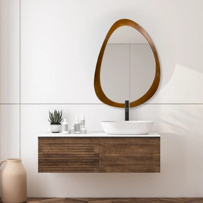 Espelho Decorativo Orgânico de Parede Rustic Charm Espelho - 0010 Conceito 