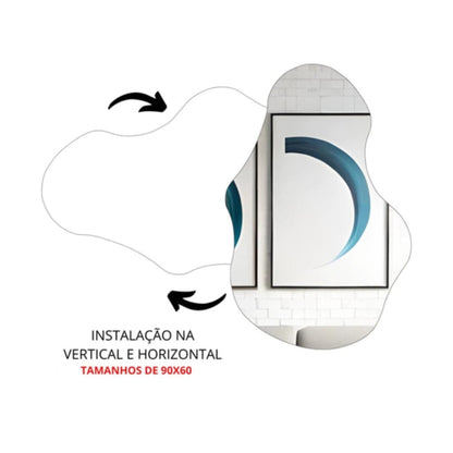 Espelho Decorativo Orgânico Fluids 90x60cm Espelho - 0011 Conceito 