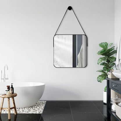 Espelho Decorativo Quadrado Beady Suspenso de Parede 50cm Espelho - 0013 Conceito 