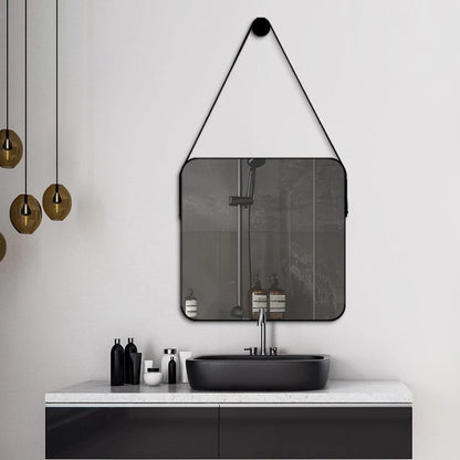 Espelho Decorativo Quadrado Beady Suspenso de Parede 50cm Espelho - 0013 Conceito 