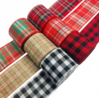 Fita Xadrez de Natal Aramada Rolo 6 Metros