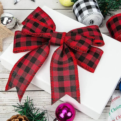 Fita Xadrez de Natal Aramada Rolo 6 Metros