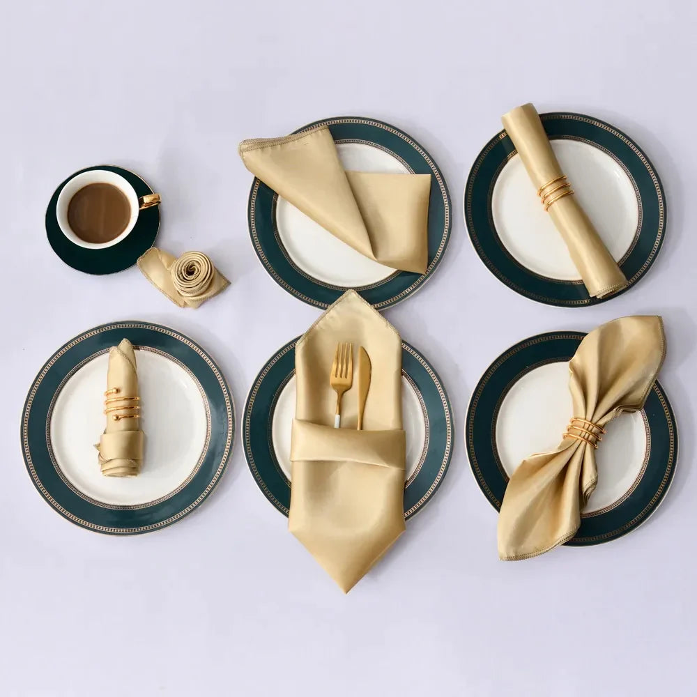 Guardanapo de Tecido Cetim Style Elegance Kit 12PÇ