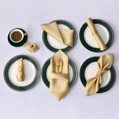 Guardanapo de Tecido Cetim Style Elegance Kit 12PÇ
