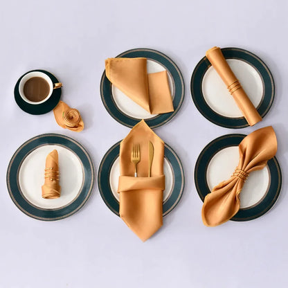 Guardanapo de Tecido Cetim Style Elegance Kit 12PÇ