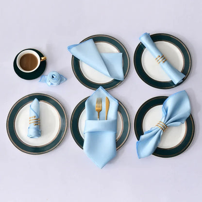 Guardanapo de Tecido Cetim Style Elegance Kit 12PÇ