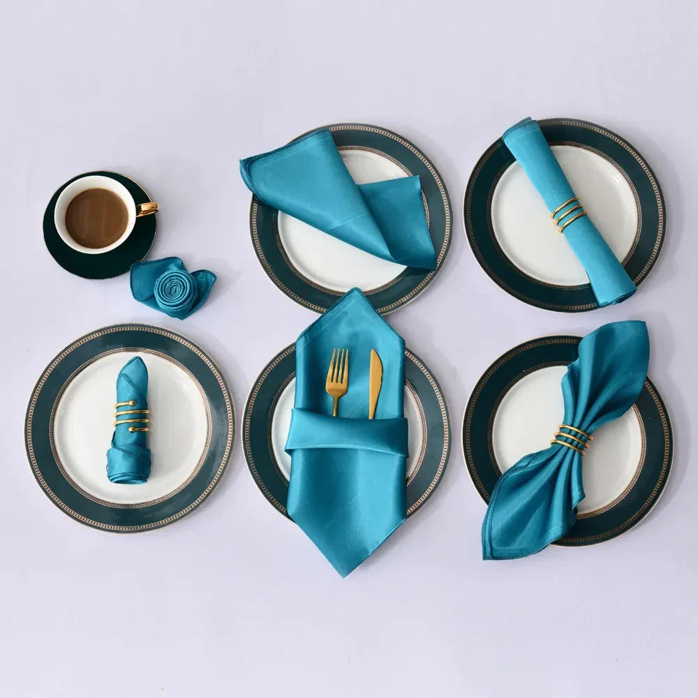 Guardanapo de Tecido Cetim Style Elegance Kit 12PÇ