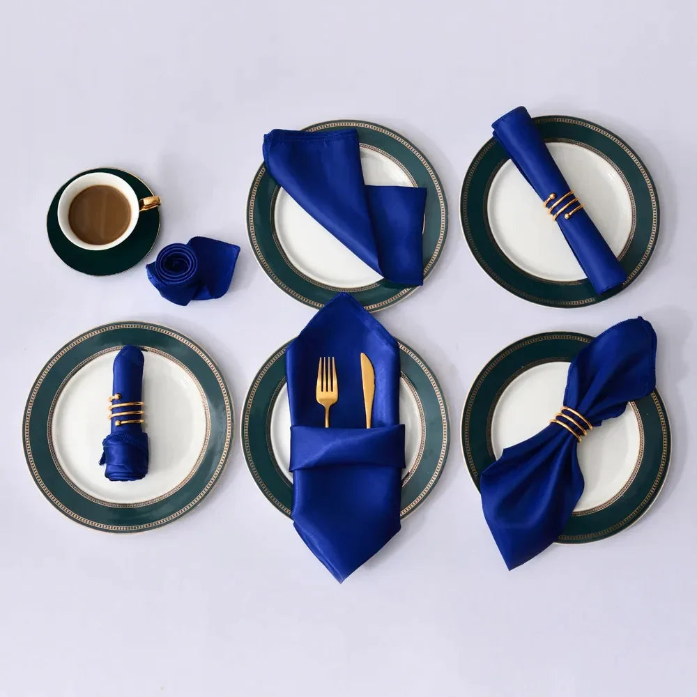 Guardanapo de Tecido Cetim Style Elegance Kit 12PÇ