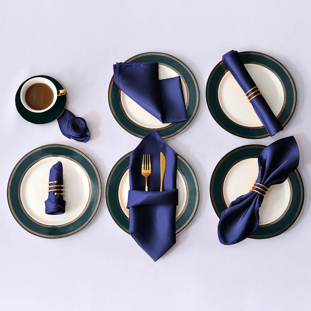 Guardanapo de Tecido Cetim Style Elegance Kit 12PÇ