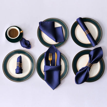 Guardanapo de Tecido Cetim Style Elegance Kit 12PÇ