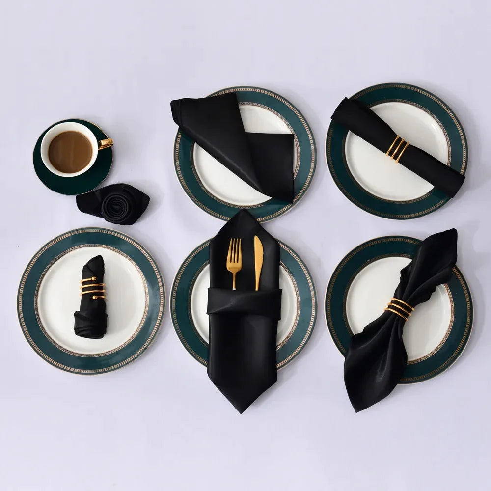 Guardanapo de Tecido Cetim Style Elegance Kit 12PÇ