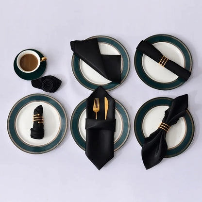 Guardanapo de Tecido Cetim Style Elegance Kit 12PÇ