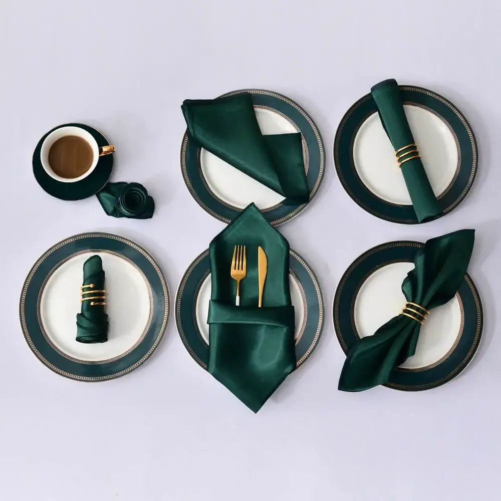 Guardanapo de Tecido Cetim Style Elegance Kit 12PÇ