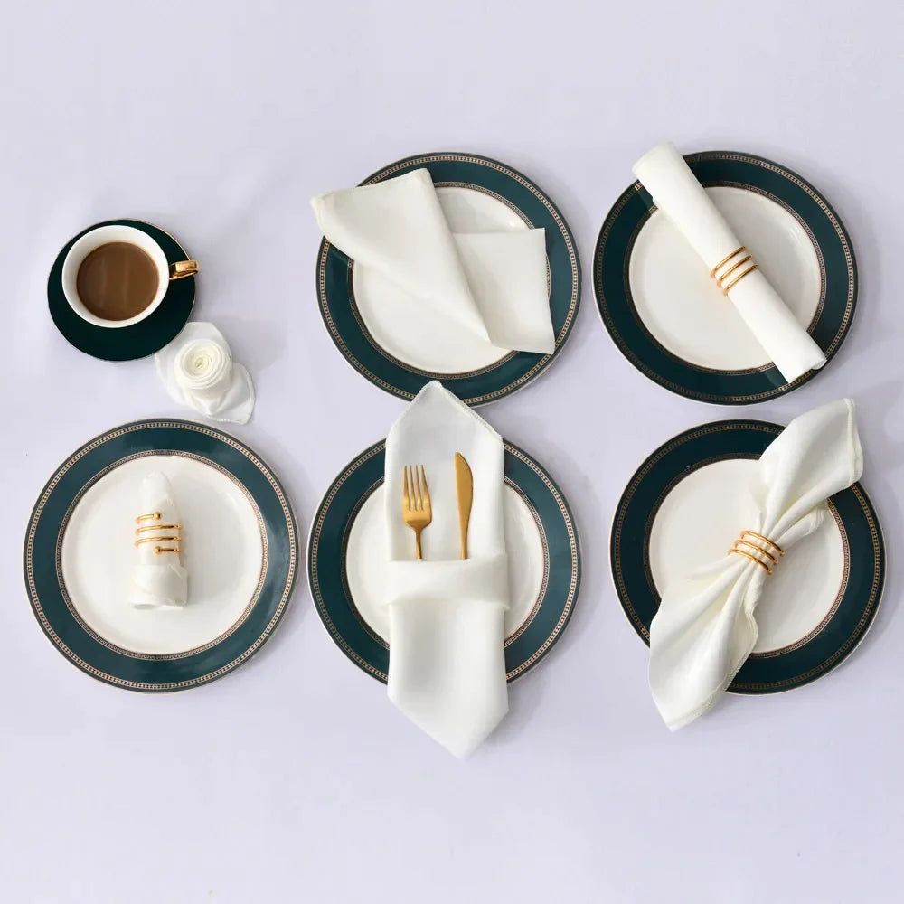 Guardanapo de Tecido Cetim Style Elegance Kit 12PÇ