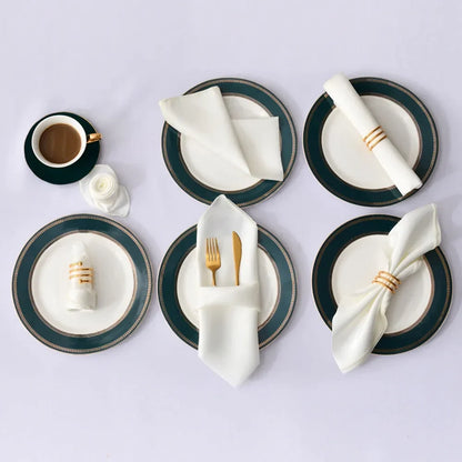 Guardanapo de Tecido Cetim Style Elegance Kit 12PÇ