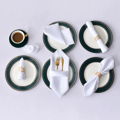 Guardanapo de Tecido Cetim Style Elegance Kit 12PÇ
