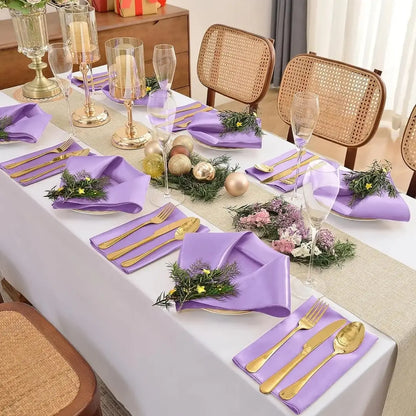 Guardanapo de Tecido Cetim Style Elegance Kit 12PÇ