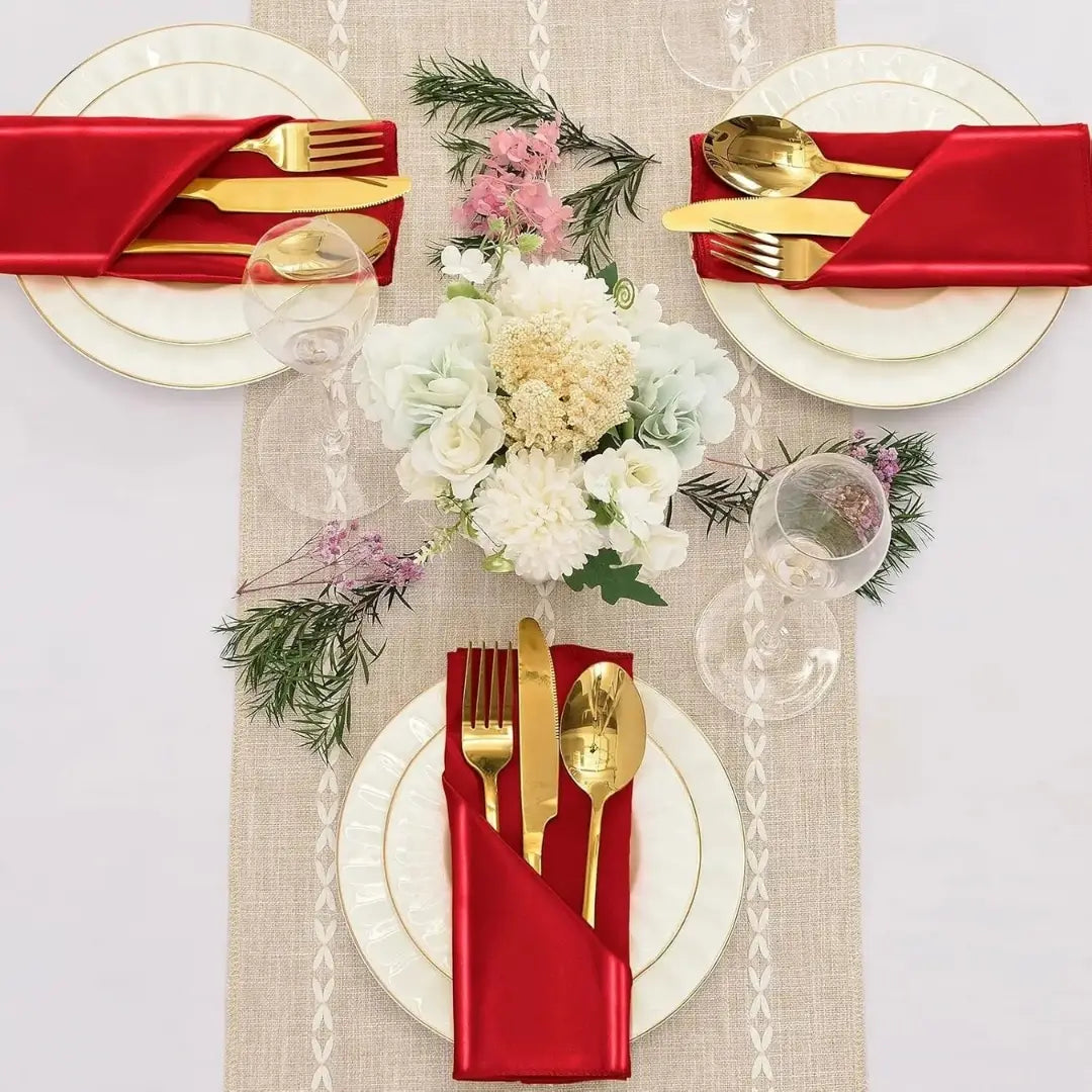 Guardanapo de Tecido Cetim Style Elegance Kit 12PÇ