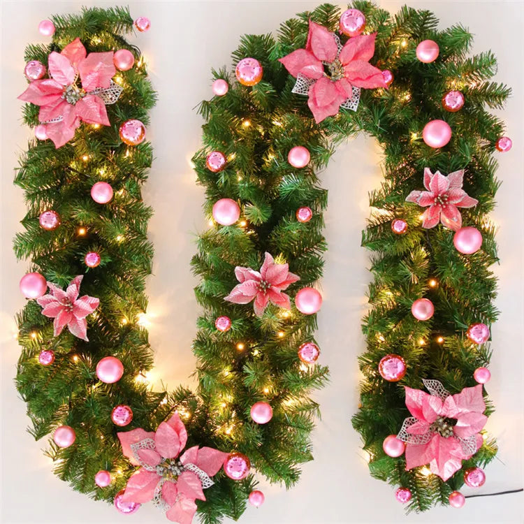 Guirlanda de Natal com Luz Led Flowers Colors