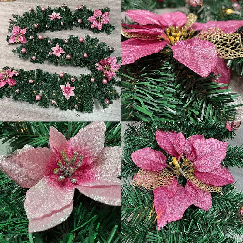 Guirlanda de Natal com Luz Led Flowers Colors