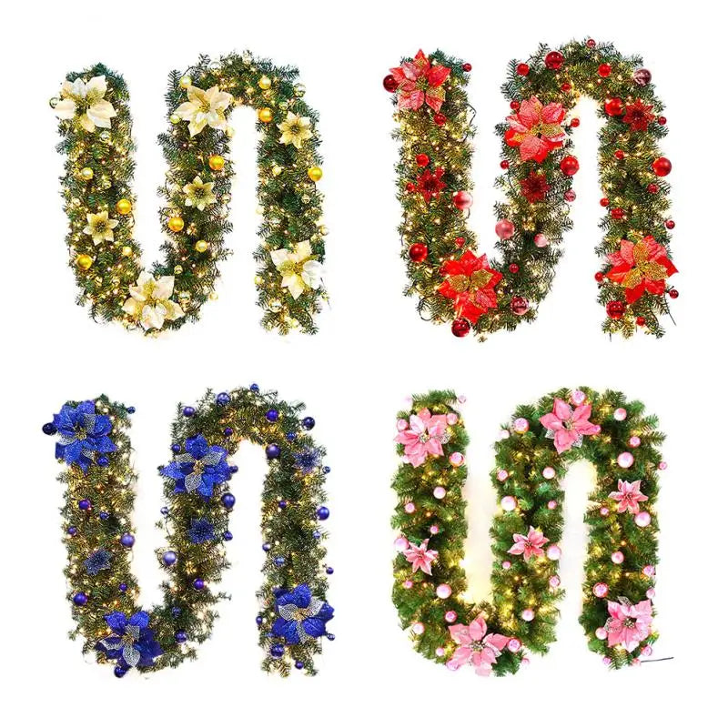 Guirlanda de Natal com Luz Led Flowers Colors