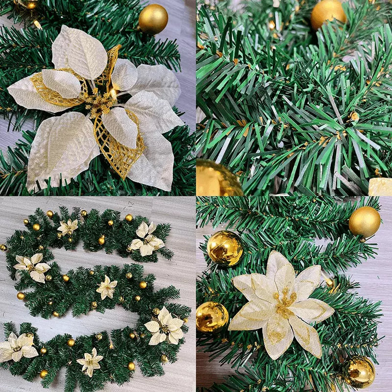 Guirlanda de Natal com Luz Led Flowers Colors