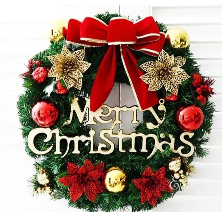 Guirlanda de Porta Merry Christmas Enfeite de Natal